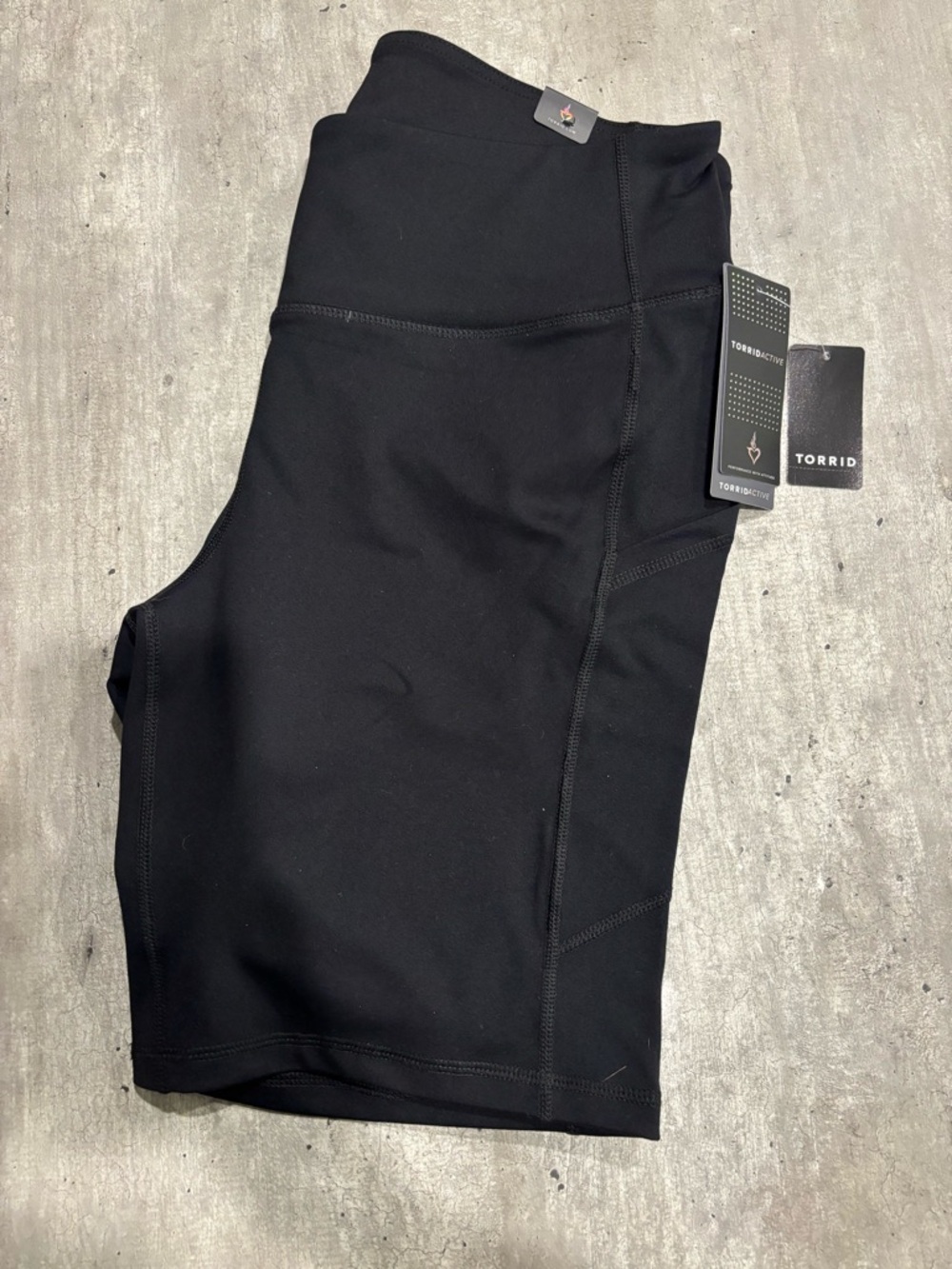 torrid Black High-Rise Performance Bike Shorts
